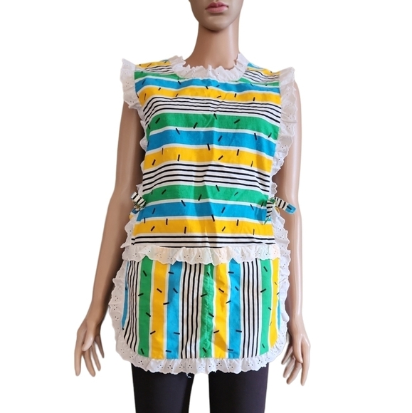 Vintage 80's or 90's Memphis Print Apron - Picture 1 of 5